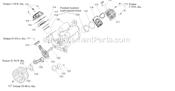 Page A Diagram and Parts List for 919-16778 Type 1 Black and Decker Compressor
